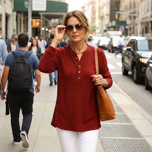 Camiseta de punto con botones