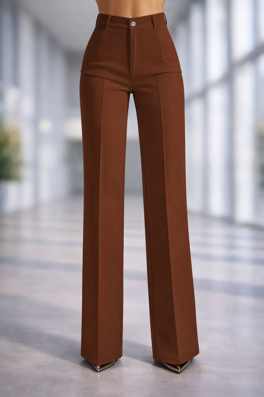 Pantalón elegante de cintura alta