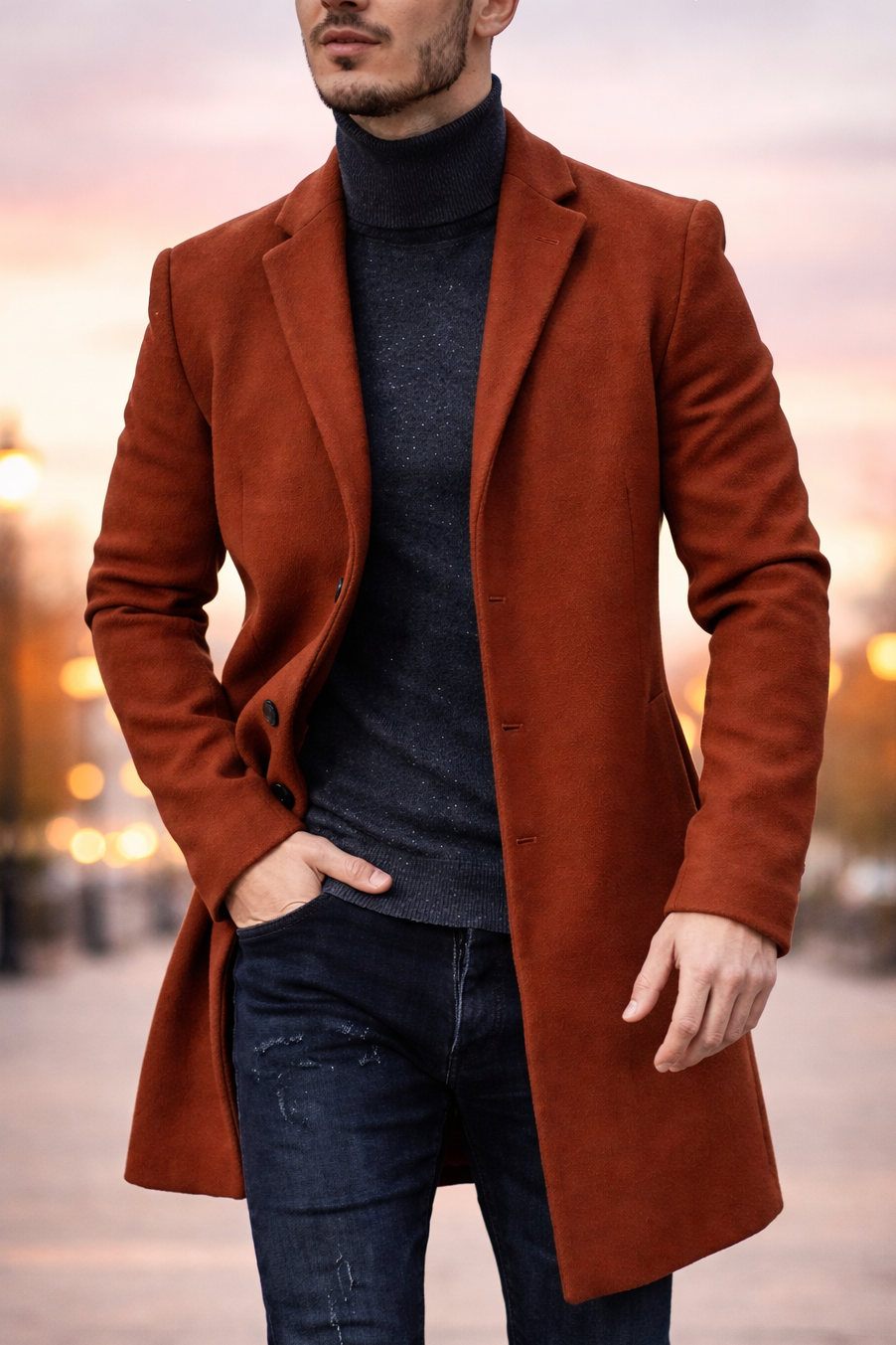 Abrigo largo elegante