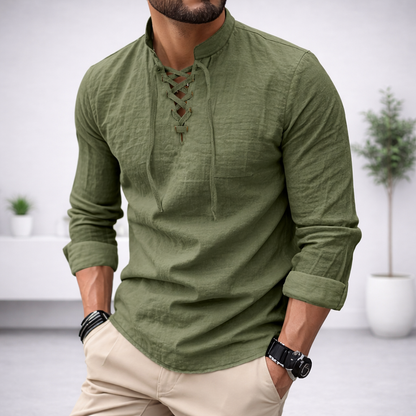 Camisa gasa cuello V