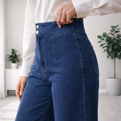 Vaqueros recto de cintura alta