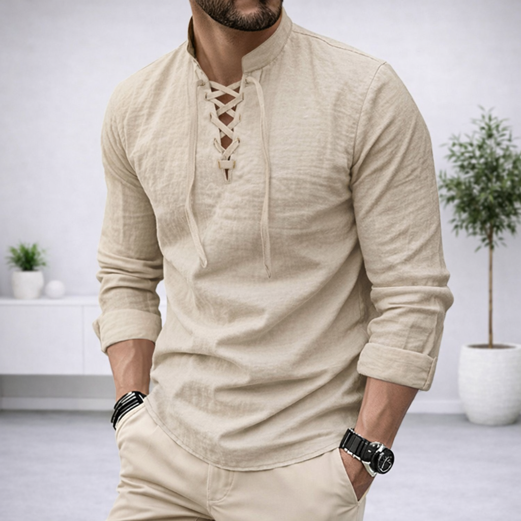 Camisa gasa cuello V