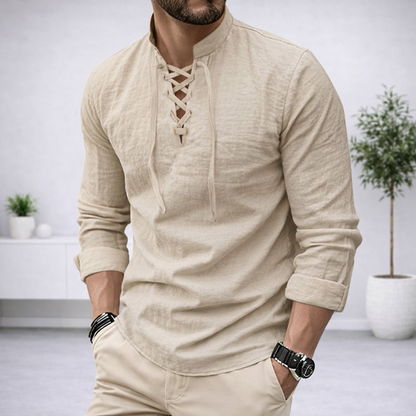 Camisa gasa cuello V