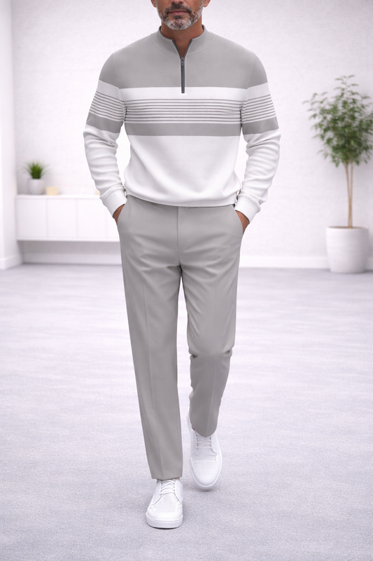 Conjunto rayas jersey y pantalón