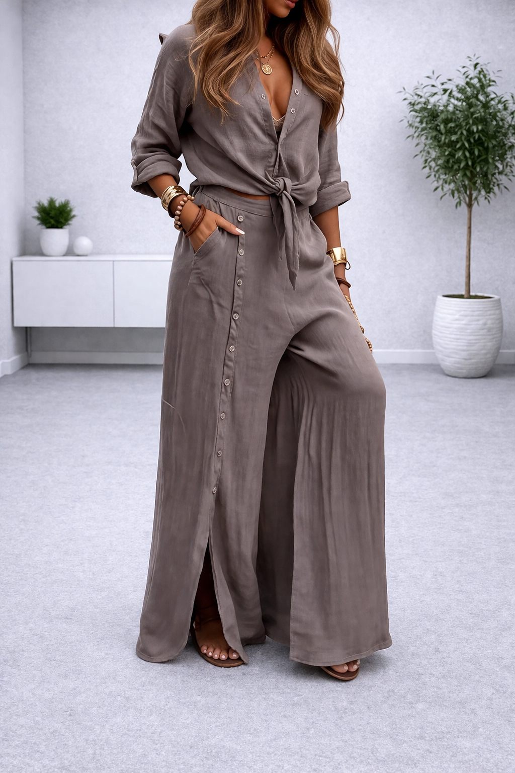 Conjunto chic fluido