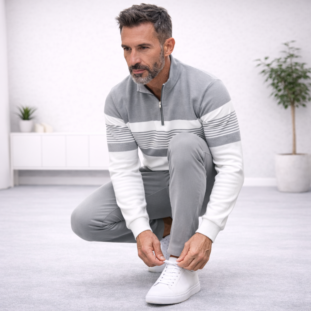 Conjunto rayas jersey y pantalón