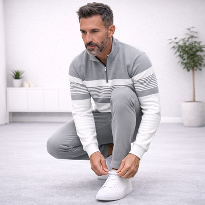 Conjunto rayas jersey y pantalón