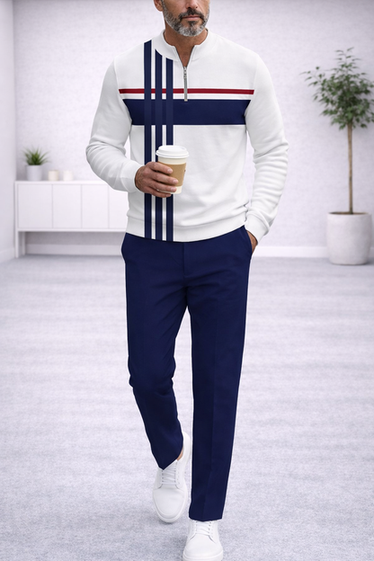 Conjunto rayas jersey y pantalón