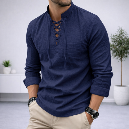 Camisa gasa cuello V