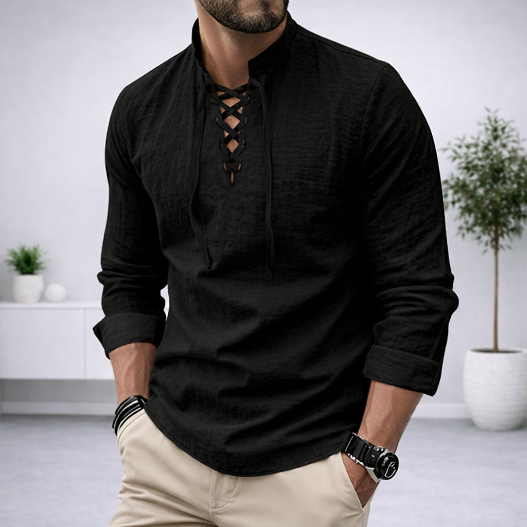 Camisa gasa cuello V