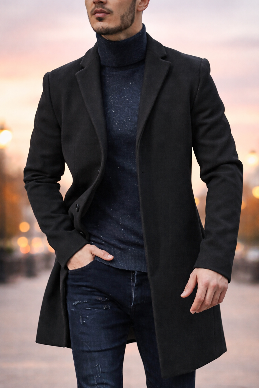 Abrigo largo elegante
