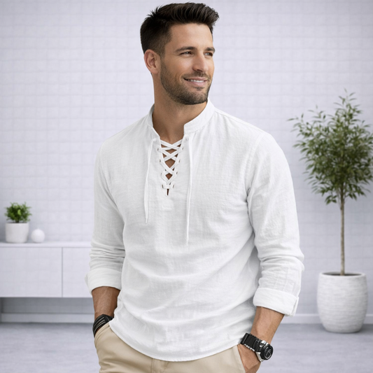 Camisa gasa cuello V