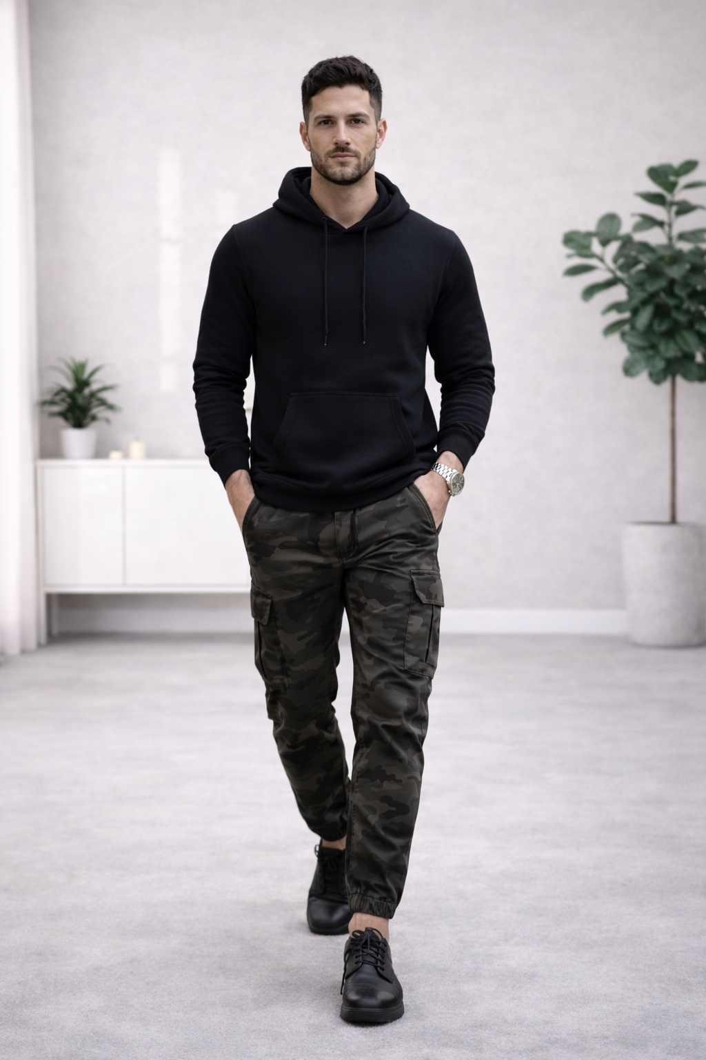 Pantalón cargo camuflaje urbano
