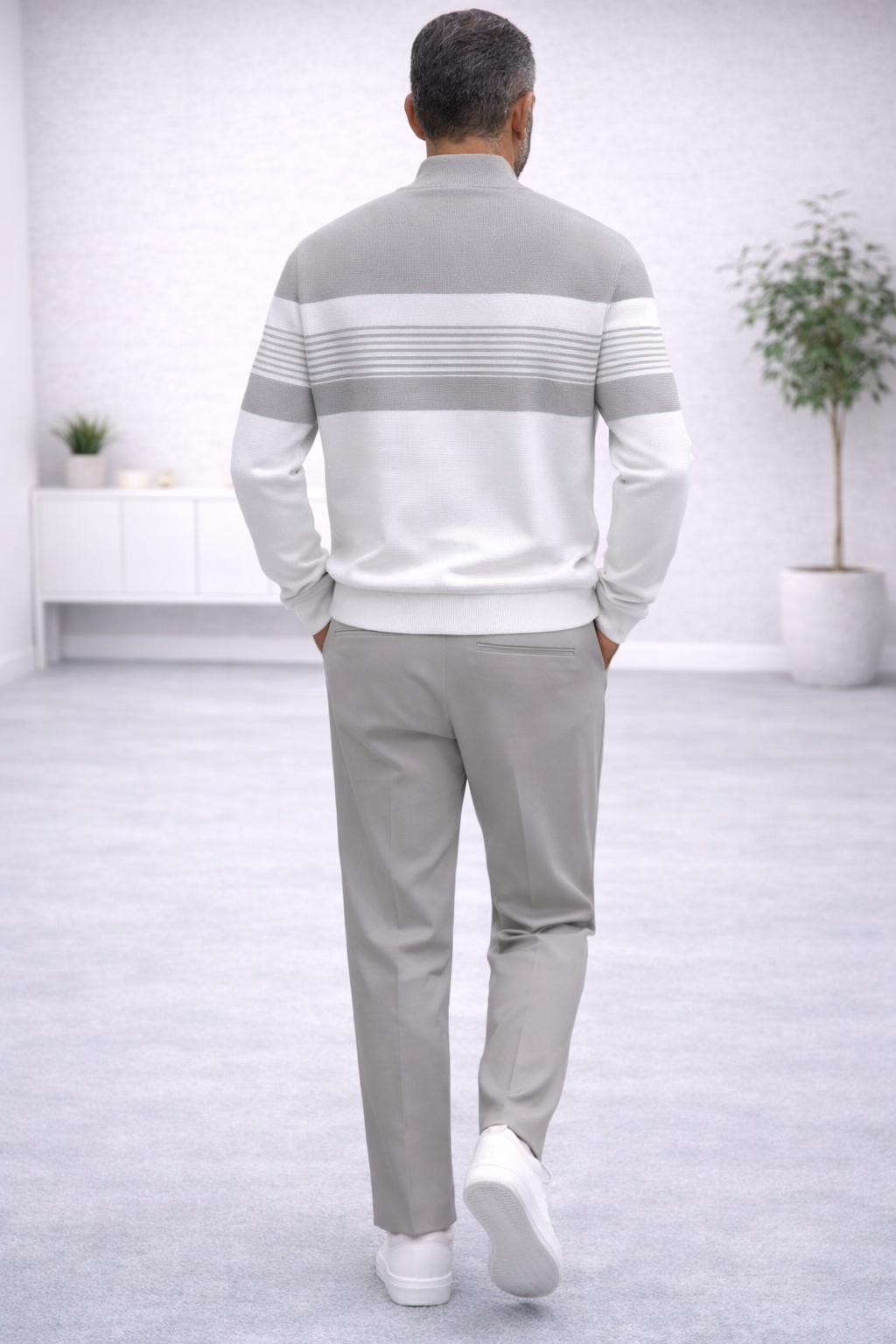 Conjunto rayas jersey y pantalón