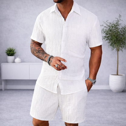 Conjunto lino camisa y pantalón corto