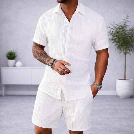 Conjunto lino camisa y pantalón corto