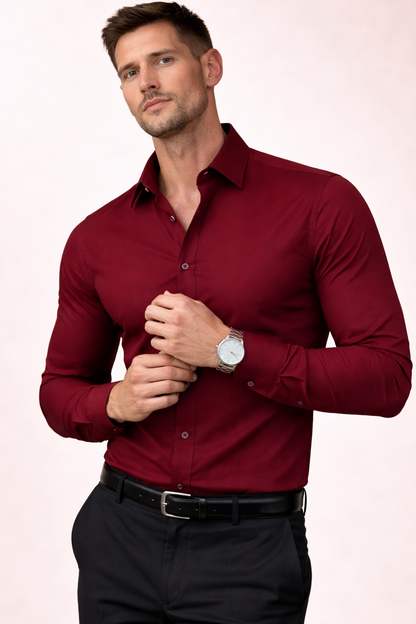 Camisa slim elástica
