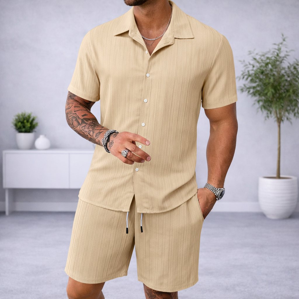 Conjunto lino camisa y pantalón corto