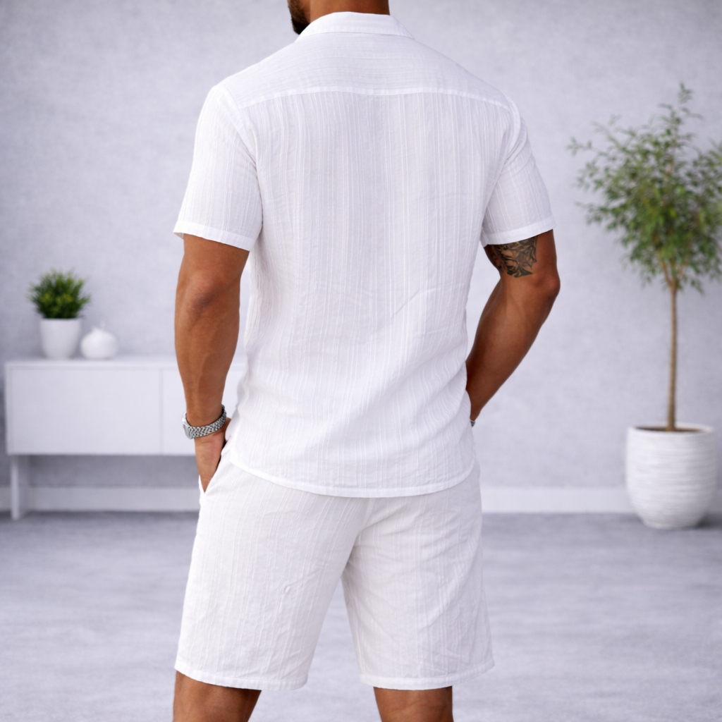 Conjunto lino camisa y pantalón corto