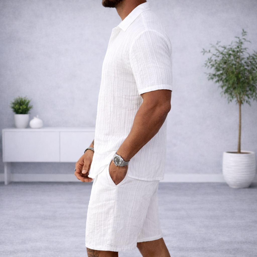 Conjunto lino camisa y pantalón corto