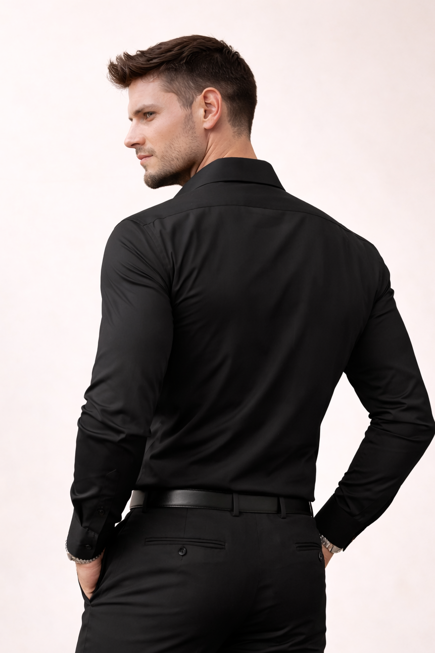 Camisa slim elástica
