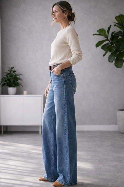 Pantalones vintage de tiro alto
