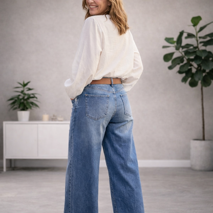 Pantalones vintage de tiro alto