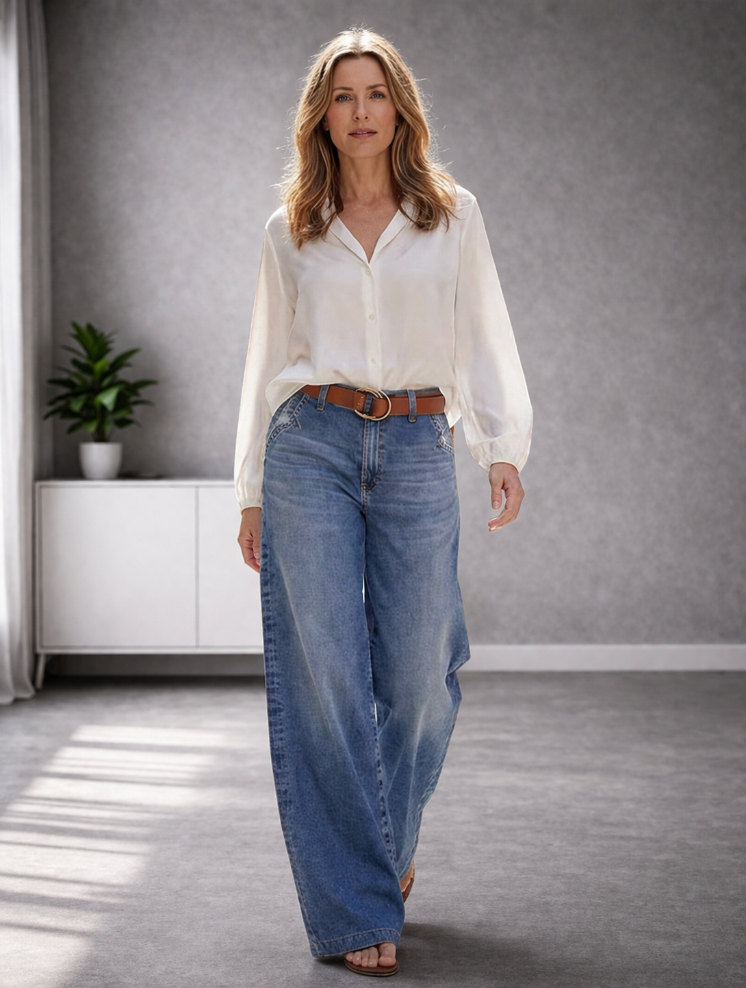 Pantalones vintage de tiro alto