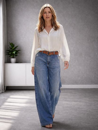 Pantalones vintage de tiro alto