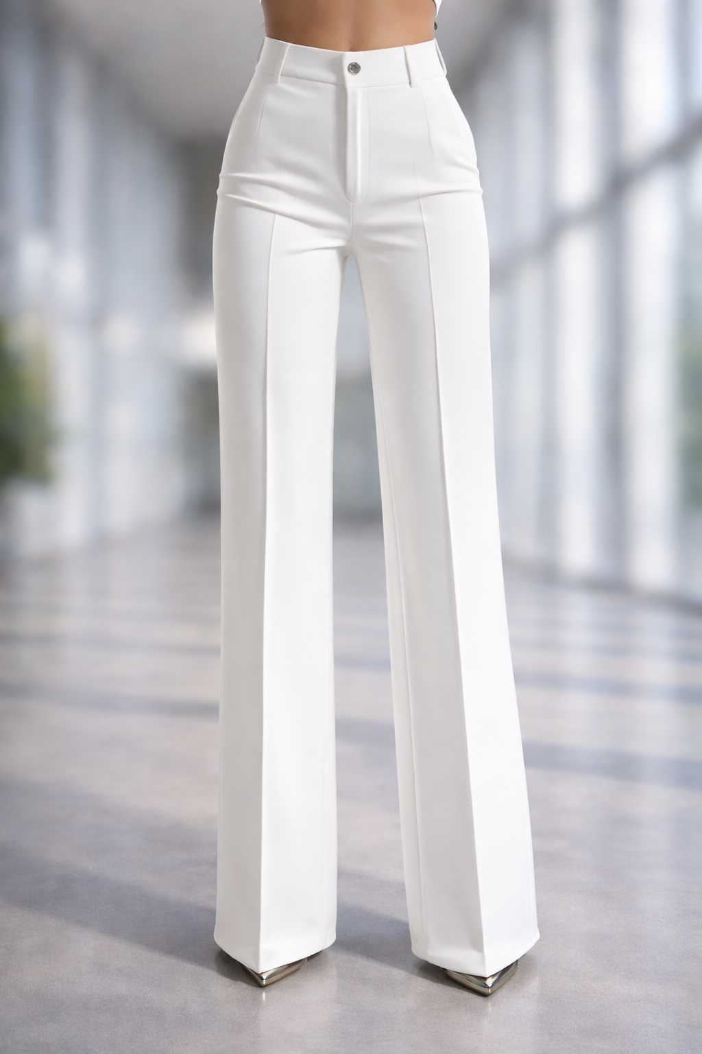 Pantalón elegante de cintura alta