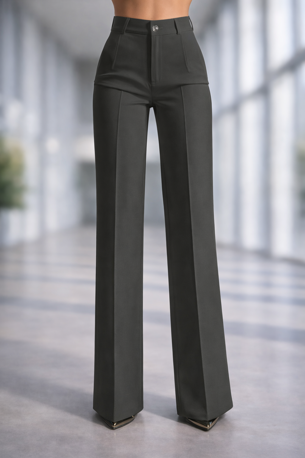 Pantalón elegante de cintura alta
