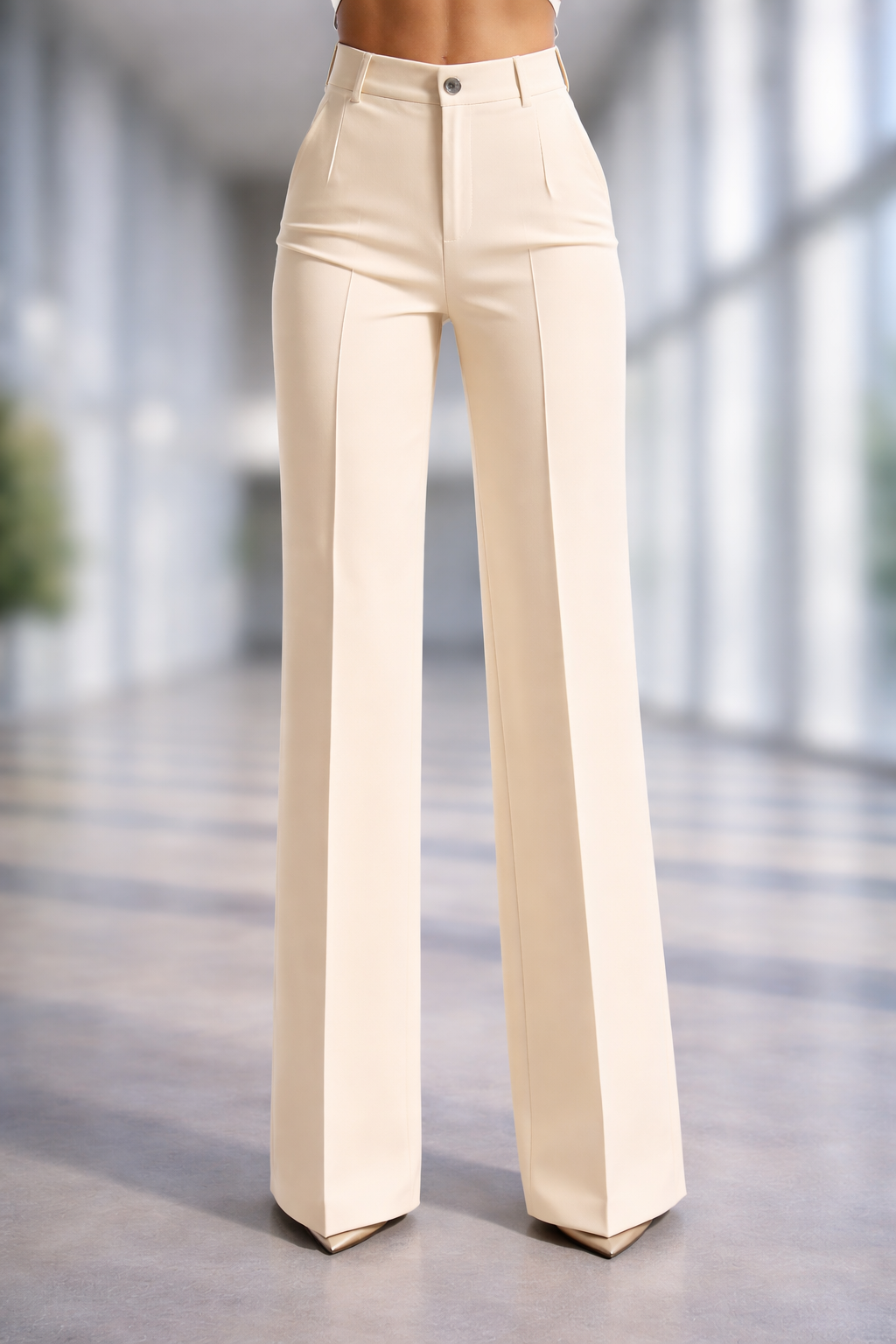 Pantalón elegante de cintura alta