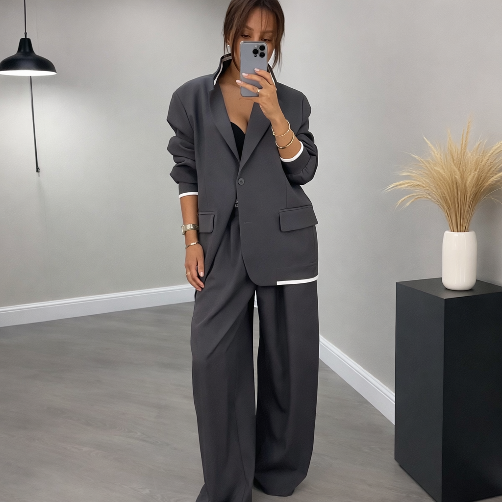 Conjunto sastrero oversize
