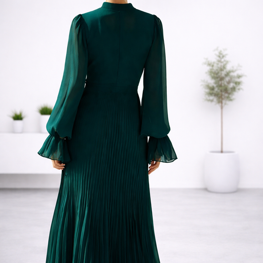 Vestido midi plisado