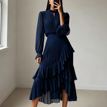Vestido midi plisado
