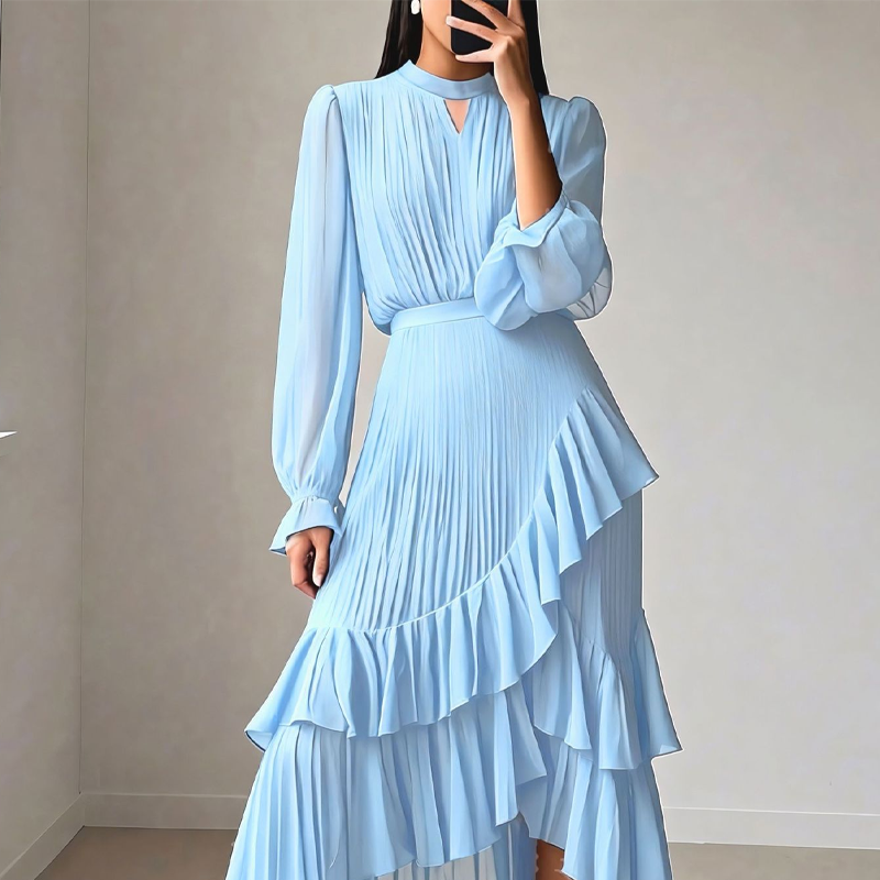 Vestido midi plisado
