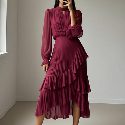 Vestido midi plisado